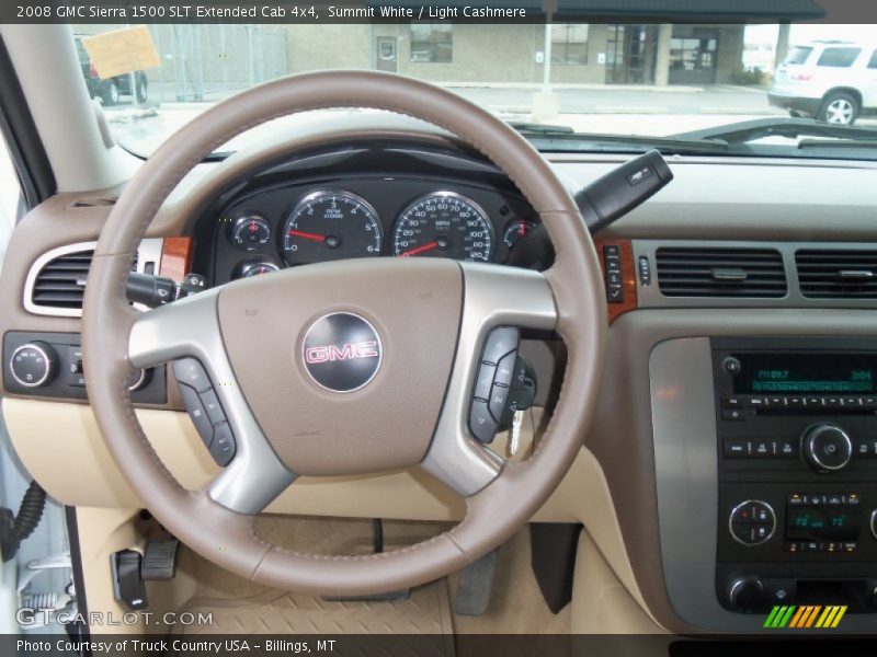 Summit White / Light Cashmere 2008 GMC Sierra 1500 SLT Extended Cab 4x4