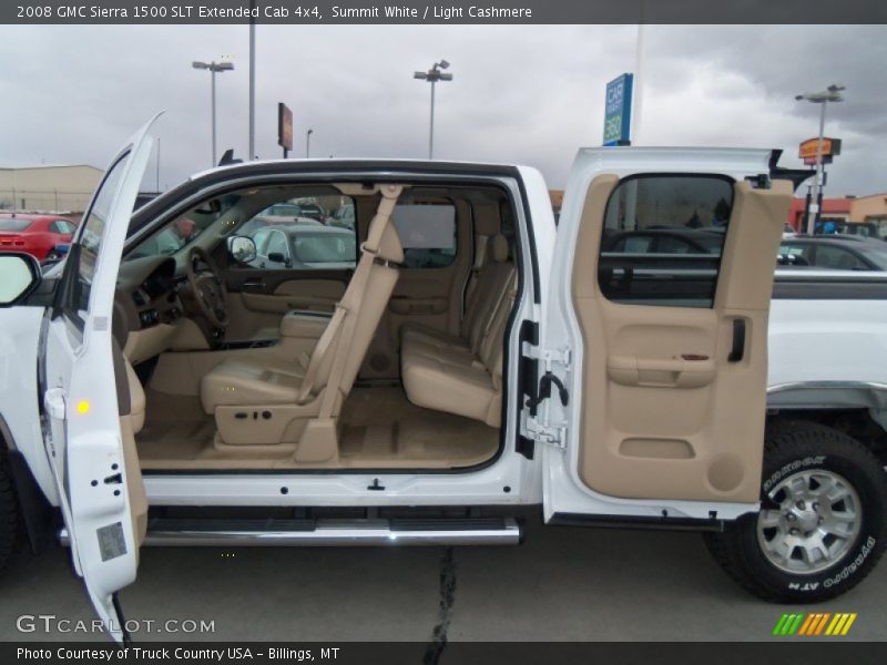 Summit White / Light Cashmere 2008 GMC Sierra 1500 SLT Extended Cab 4x4