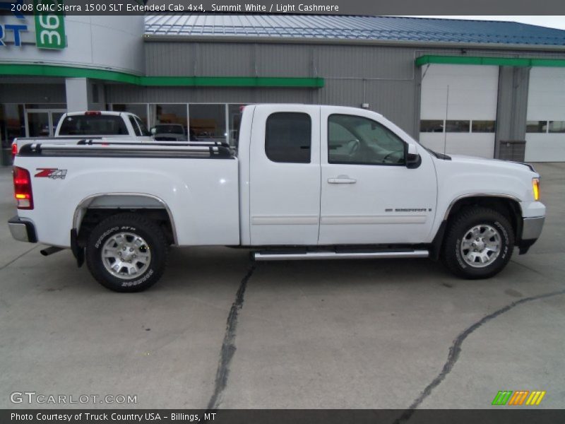 Summit White / Light Cashmere 2008 GMC Sierra 1500 SLT Extended Cab 4x4