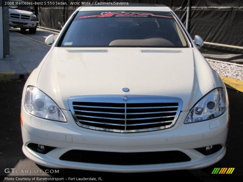 Arctic White / Cashmere/Savanna 2008 Mercedes-Benz S 550 Sedan