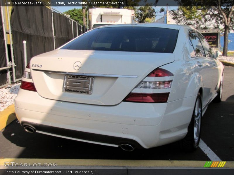 Arctic White / Cashmere/Savanna 2008 Mercedes-Benz S 550 Sedan