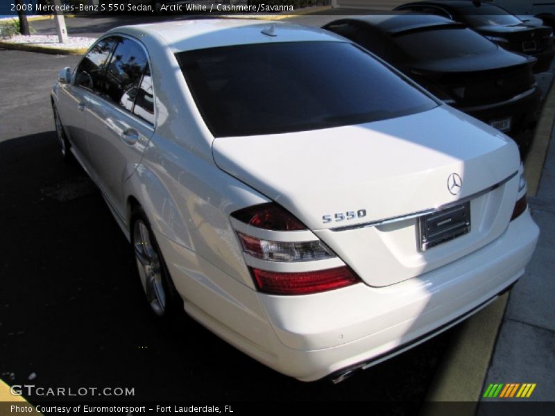 Arctic White / Cashmere/Savanna 2008 Mercedes-Benz S 550 Sedan
