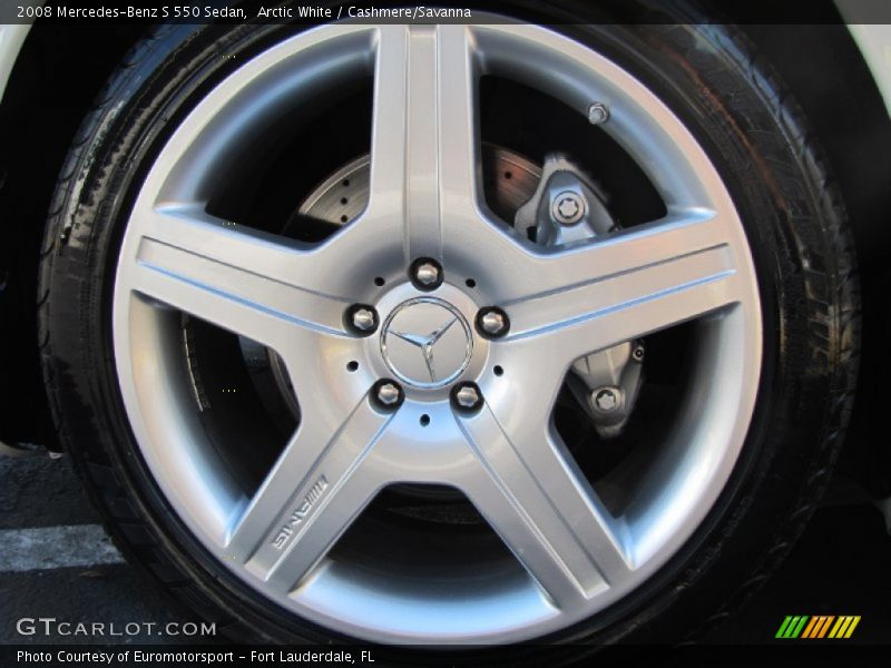 Arctic White / Cashmere/Savanna 2008 Mercedes-Benz S 550 Sedan