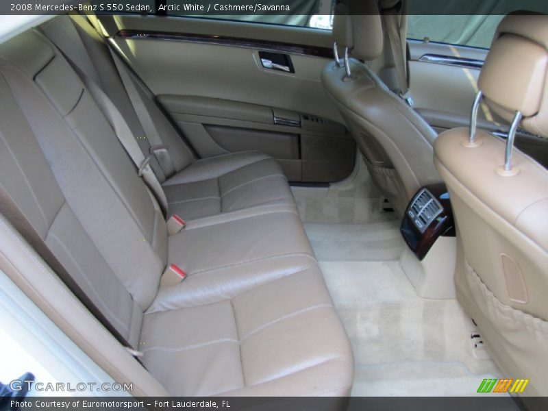Arctic White / Cashmere/Savanna 2008 Mercedes-Benz S 550 Sedan