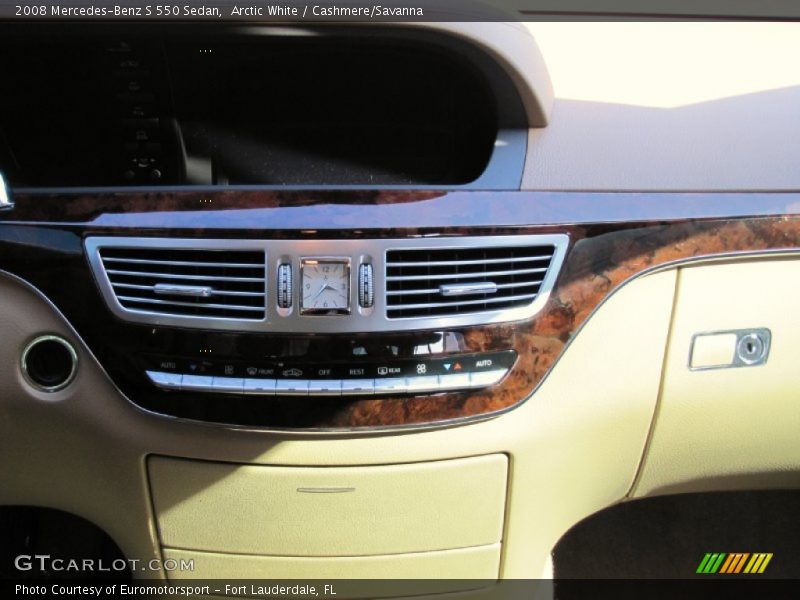 Arctic White / Cashmere/Savanna 2008 Mercedes-Benz S 550 Sedan