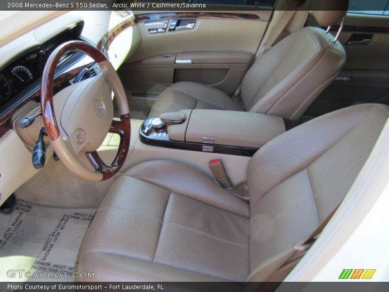 Arctic White / Cashmere/Savanna 2008 Mercedes-Benz S 550 Sedan