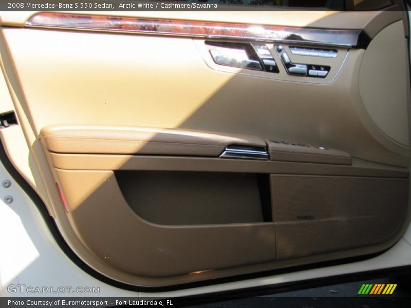 Arctic White / Cashmere/Savanna 2008 Mercedes-Benz S 550 Sedan