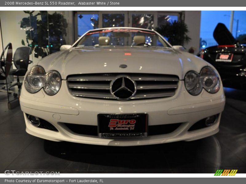 Alabaster White / Stone 2008 Mercedes-Benz SL 550 Roadster