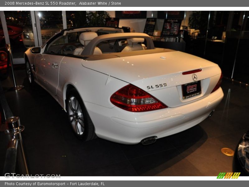 Alabaster White / Stone 2008 Mercedes-Benz SL 550 Roadster