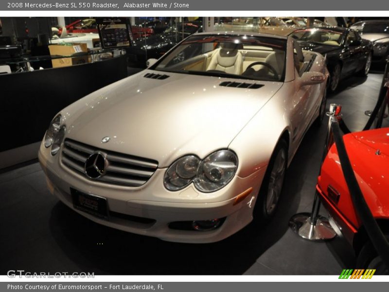 Alabaster White / Stone 2008 Mercedes-Benz SL 550 Roadster