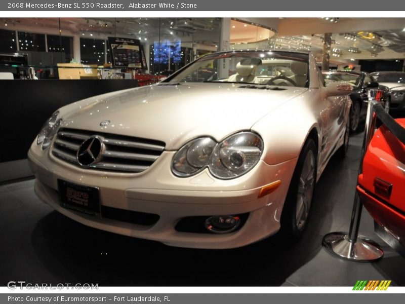 Alabaster White / Stone 2008 Mercedes-Benz SL 550 Roadster
