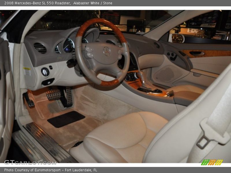 Alabaster White / Stone 2008 Mercedes-Benz SL 550 Roadster