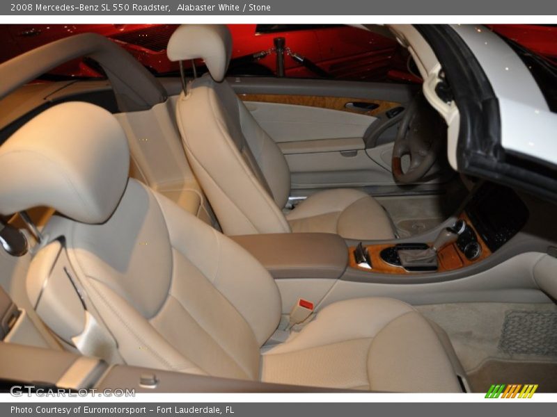 Alabaster White / Stone 2008 Mercedes-Benz SL 550 Roadster