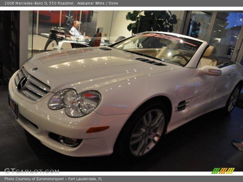 Alabaster White / Stone 2008 Mercedes-Benz SL 550 Roadster