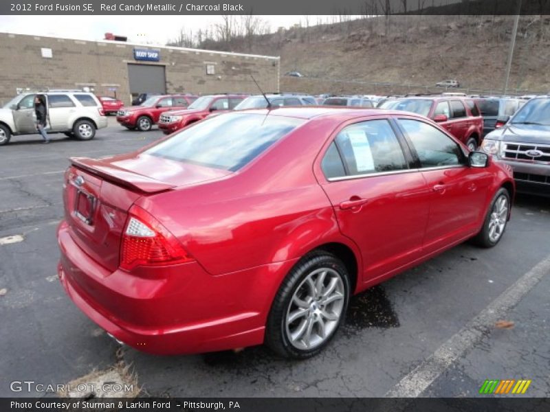 Red Candy Metallic / Charcoal Black 2012 Ford Fusion SE