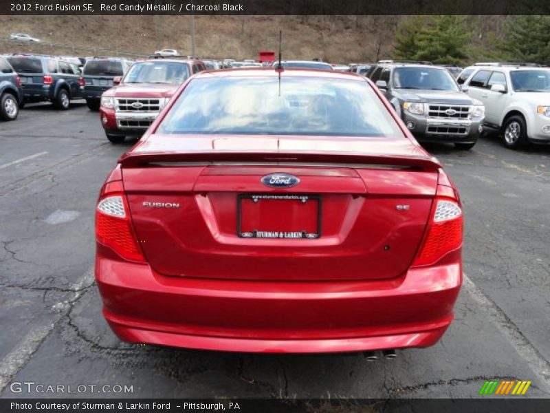 Red Candy Metallic / Charcoal Black 2012 Ford Fusion SE