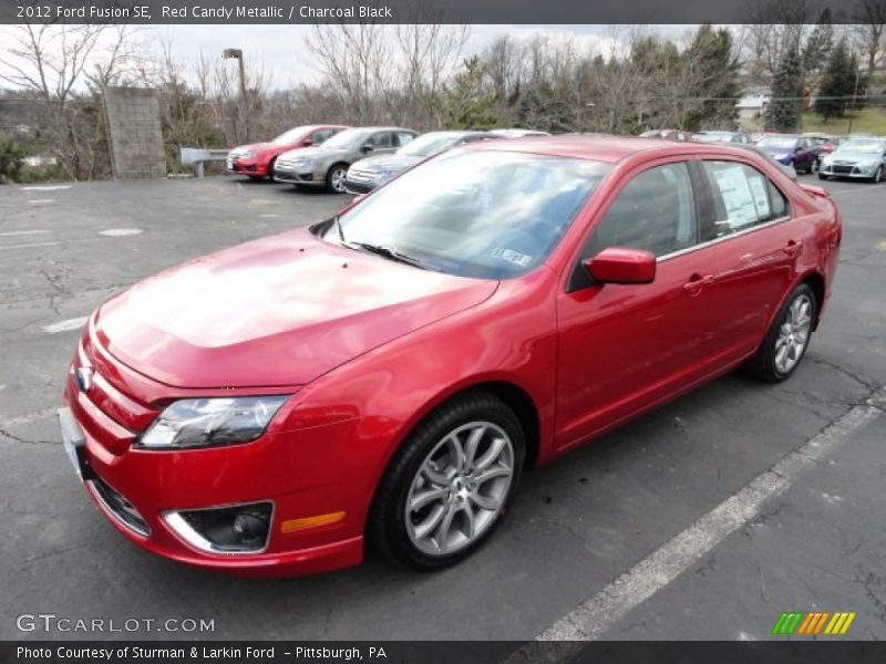 Red Candy Metallic / Charcoal Black 2012 Ford Fusion SE