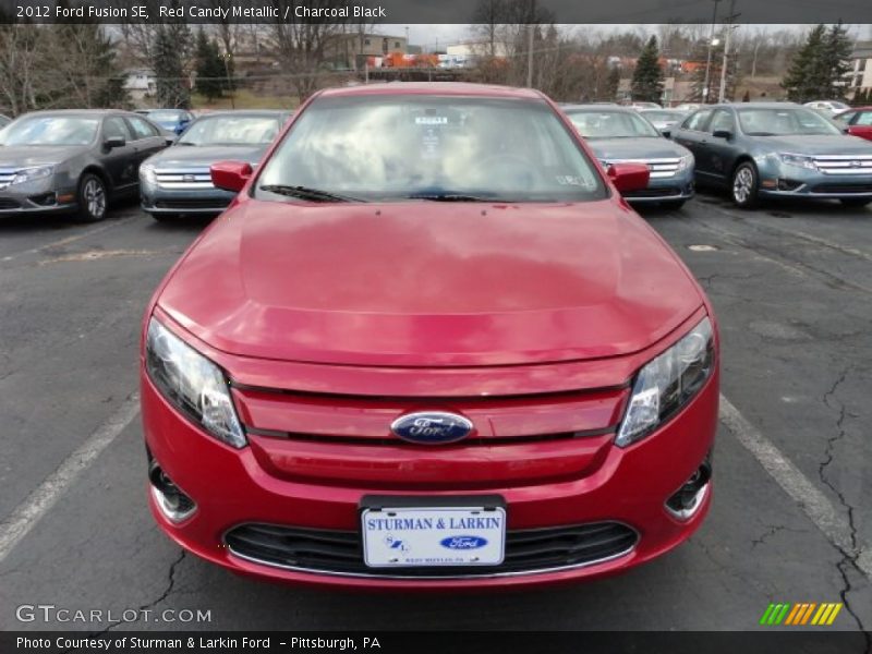 Red Candy Metallic / Charcoal Black 2012 Ford Fusion SE