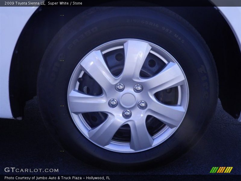 Super White / Stone 2009 Toyota Sienna LE