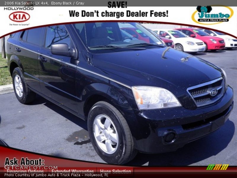 Ebony Black / Gray 2006 Kia Sorento LX 4x4