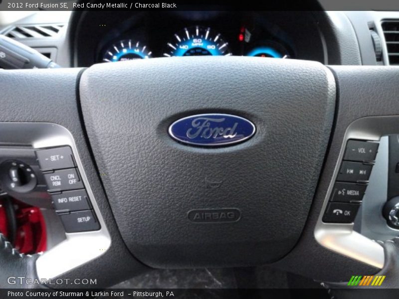 Red Candy Metallic / Charcoal Black 2012 Ford Fusion SE