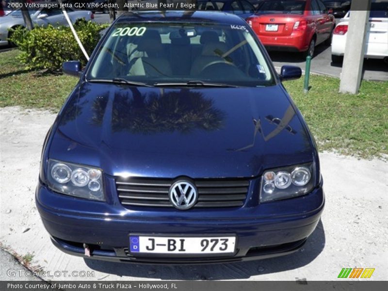 Atlantic Blue Pearl / Beige 2000 Volkswagen Jetta GLX VR6 Sedan