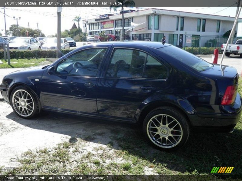 Atlantic Blue Pearl / Beige 2000 Volkswagen Jetta GLX VR6 Sedan