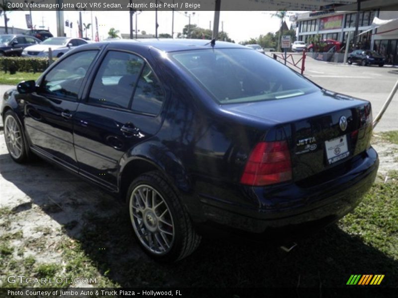 Atlantic Blue Pearl / Beige 2000 Volkswagen Jetta GLX VR6 Sedan