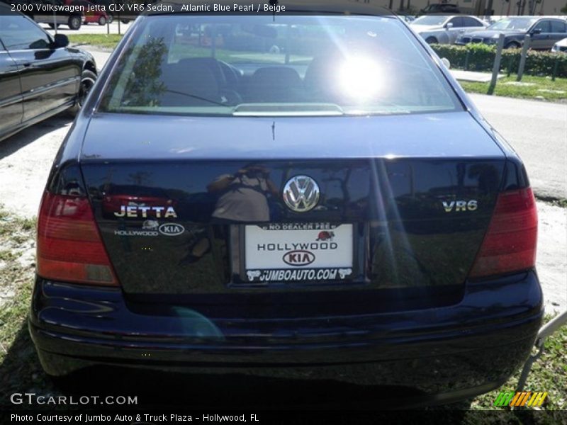 Atlantic Blue Pearl / Beige 2000 Volkswagen Jetta GLX VR6 Sedan