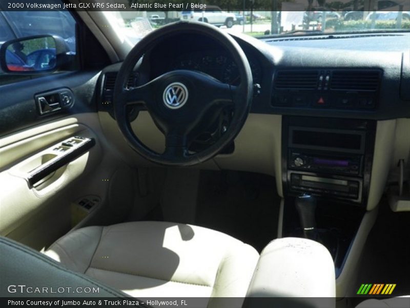 Atlantic Blue Pearl / Beige 2000 Volkswagen Jetta GLX VR6 Sedan