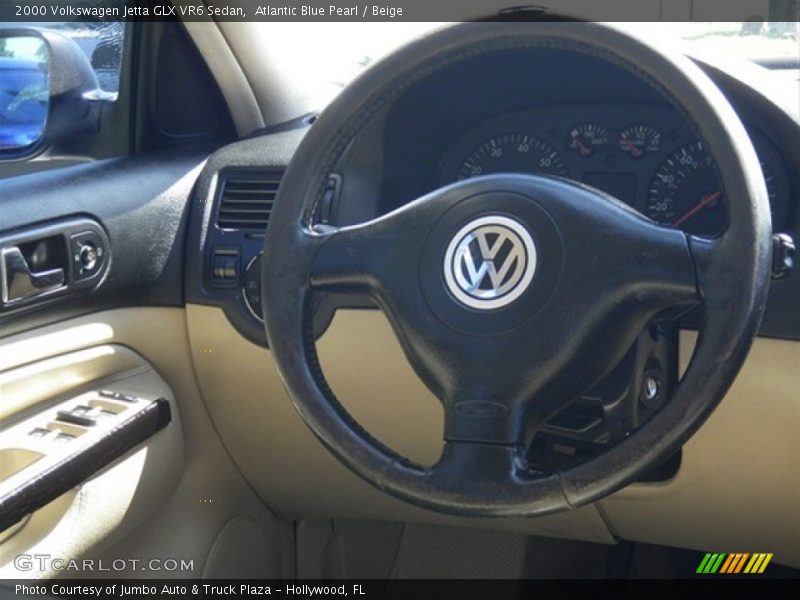 Atlantic Blue Pearl / Beige 2000 Volkswagen Jetta GLX VR6 Sedan