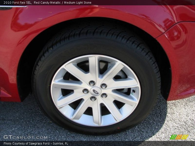 Red Candy Metallic / Medium Light Stone 2010 Ford Flex SEL