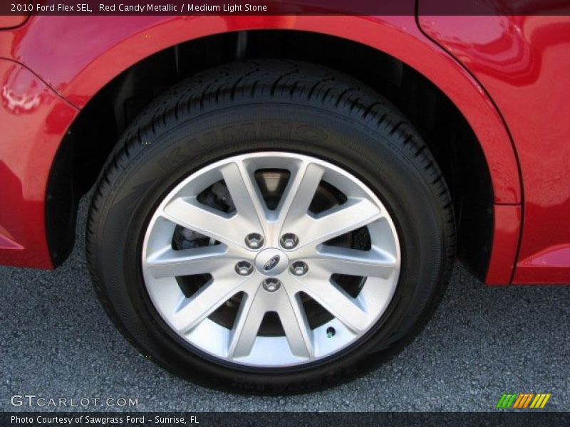 Red Candy Metallic / Medium Light Stone 2010 Ford Flex SEL