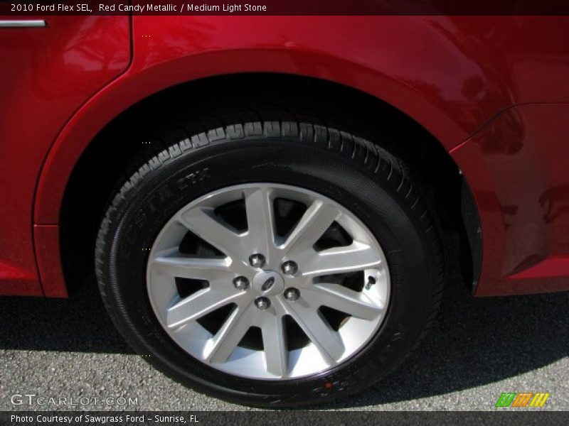 Red Candy Metallic / Medium Light Stone 2010 Ford Flex SEL