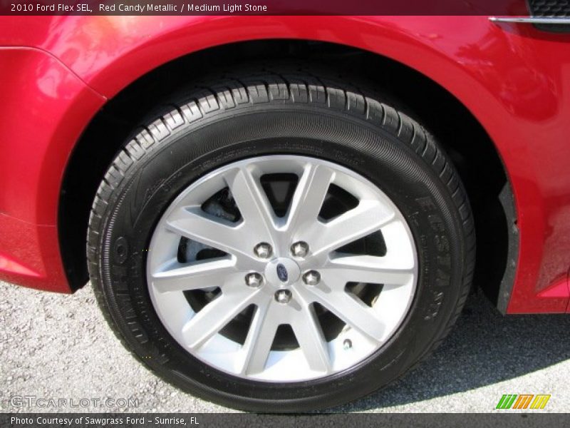 Red Candy Metallic / Medium Light Stone 2010 Ford Flex SEL