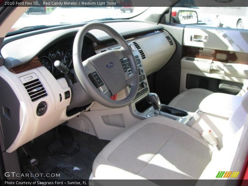 Red Candy Metallic / Medium Light Stone 2010 Ford Flex SEL
