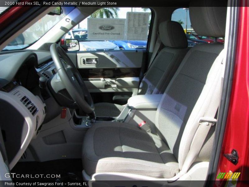 Red Candy Metallic / Medium Light Stone 2010 Ford Flex SEL