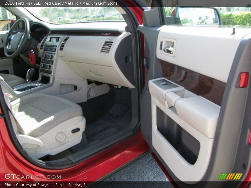 Red Candy Metallic / Medium Light Stone 2010 Ford Flex SEL