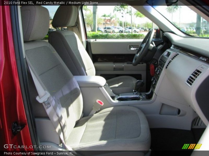 Red Candy Metallic / Medium Light Stone 2010 Ford Flex SEL