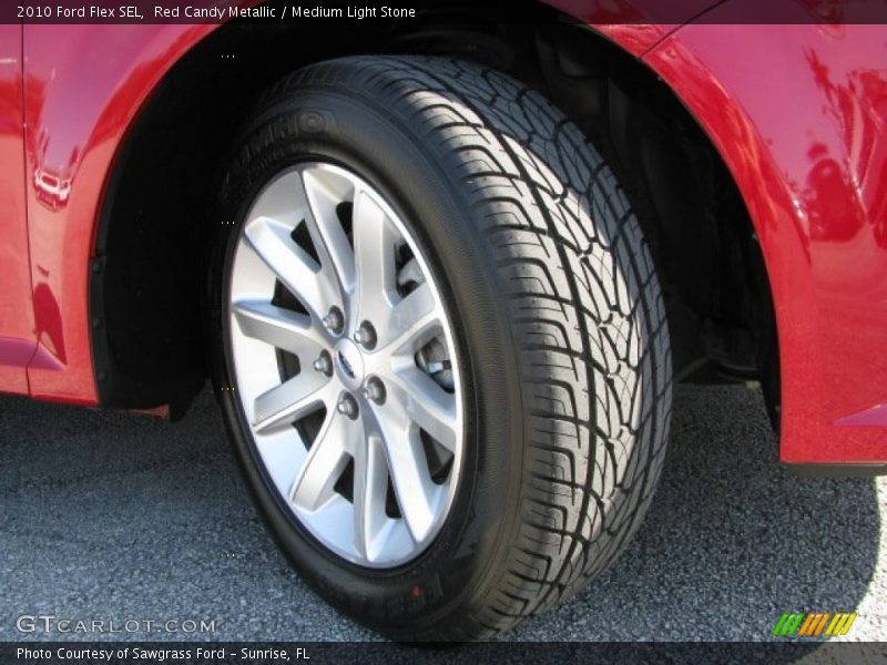 Red Candy Metallic / Medium Light Stone 2010 Ford Flex SEL