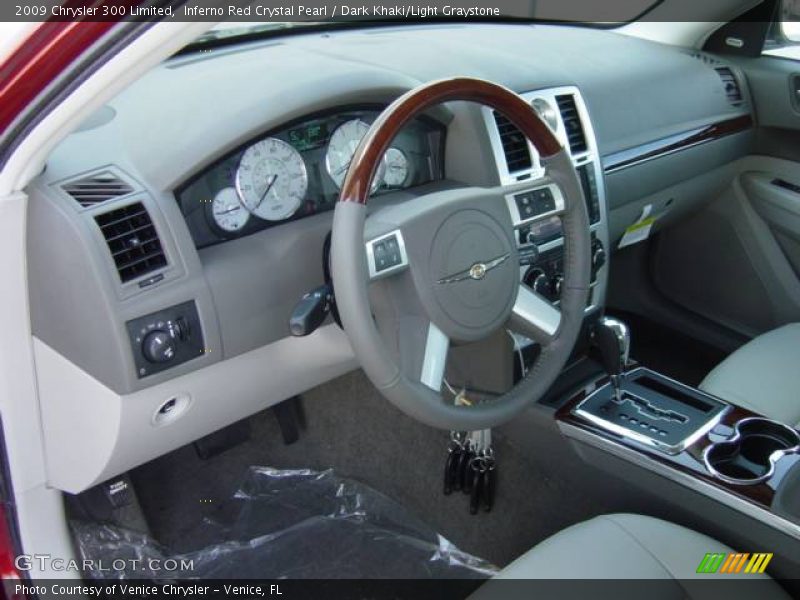 Inferno Red Crystal Pearl / Dark Khaki/Light Graystone 2009 Chrysler 300 Limited