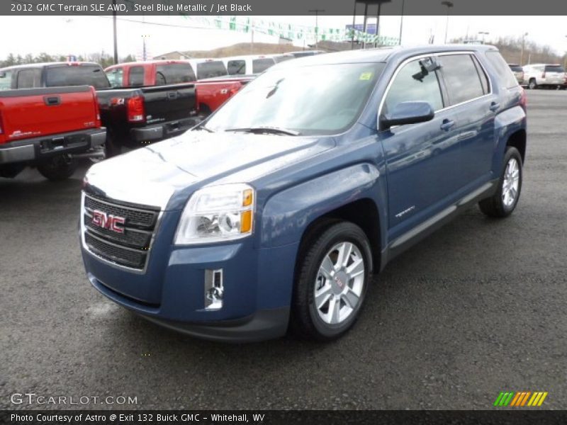 Steel Blue Metallic / Jet Black 2012 GMC Terrain SLE AWD