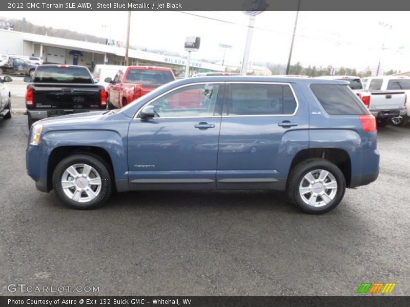 Steel Blue Metallic / Jet Black 2012 GMC Terrain SLE AWD