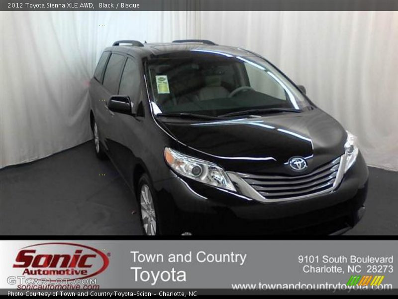 Black / Bisque 2012 Toyota Sienna XLE AWD