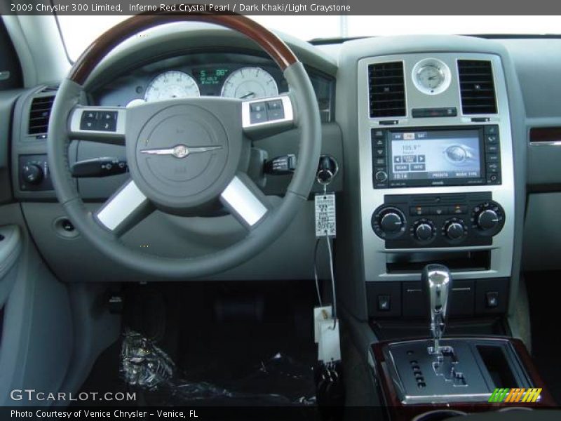 Inferno Red Crystal Pearl / Dark Khaki/Light Graystone 2009 Chrysler 300 Limited