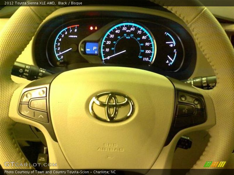Black / Bisque 2012 Toyota Sienna XLE AWD