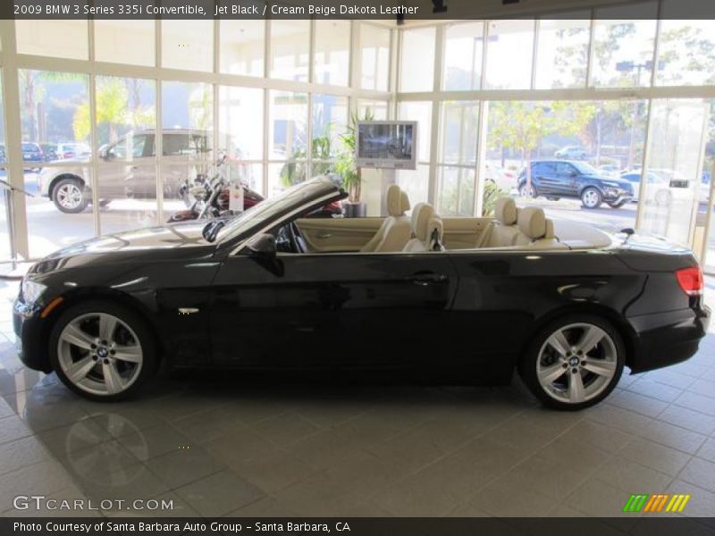 Jet Black / Cream Beige Dakota Leather 2009 BMW 3 Series 335i Convertible