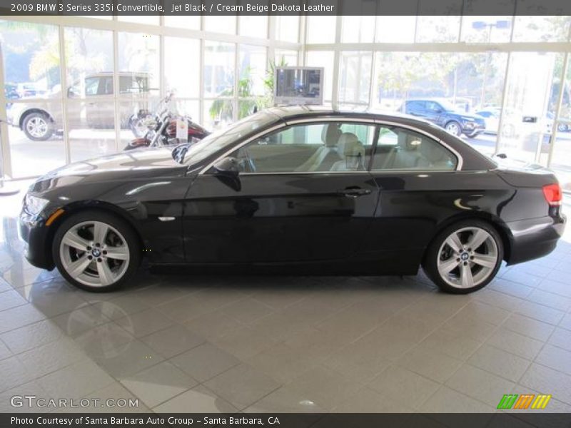 Jet Black / Cream Beige Dakota Leather 2009 BMW 3 Series 335i Convertible