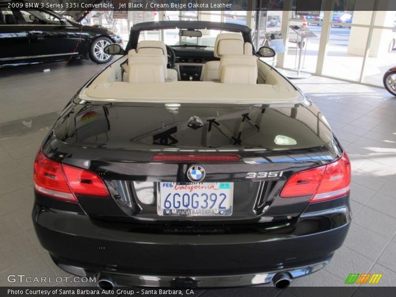 Jet Black / Cream Beige Dakota Leather 2009 BMW 3 Series 335i Convertible