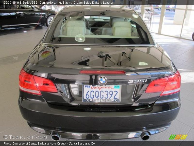 Jet Black / Cream Beige Dakota Leather 2009 BMW 3 Series 335i Convertible
